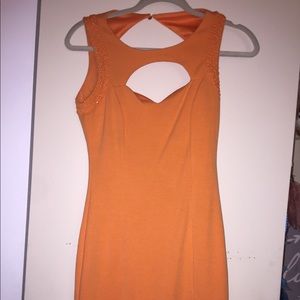 Orange mini dress